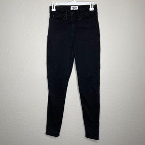 Levi high rise black denim womens jeans